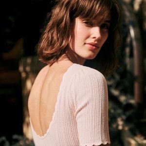 Sezane Anil/Romy jumper in baby pink US S
